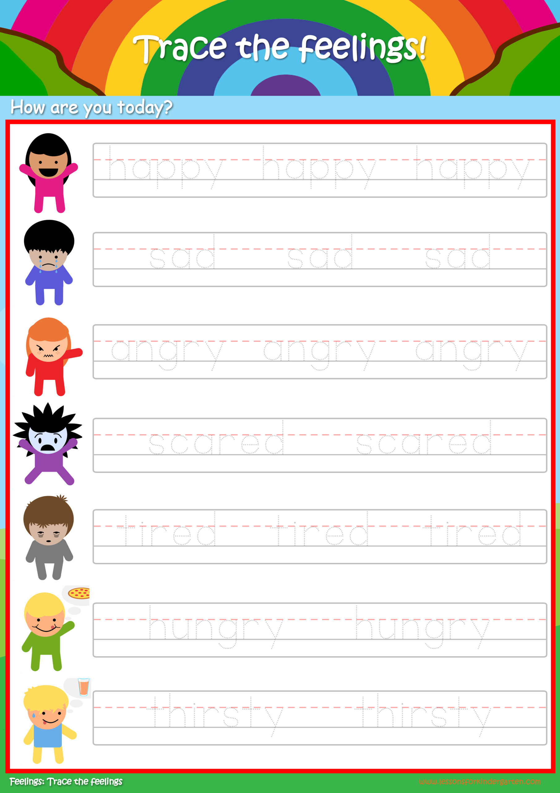 FREE Feelings Worksheets